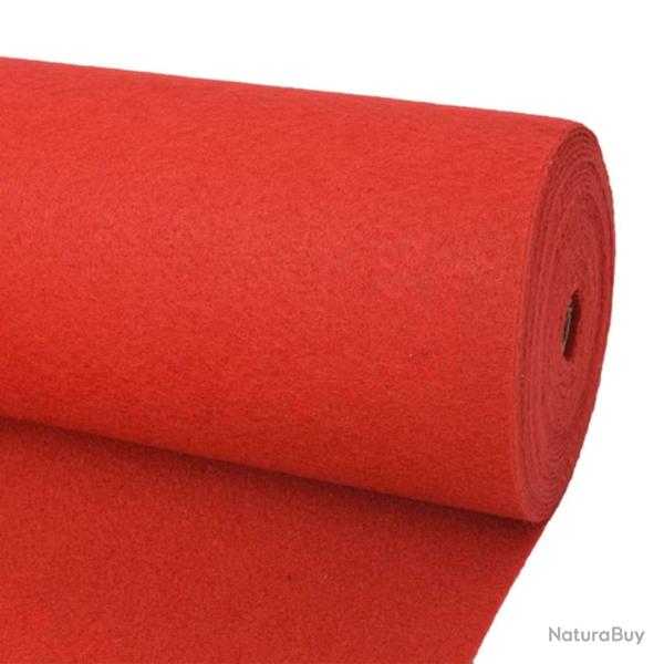 Tapis Uni Rouge 1,2 x 12 m Polyester