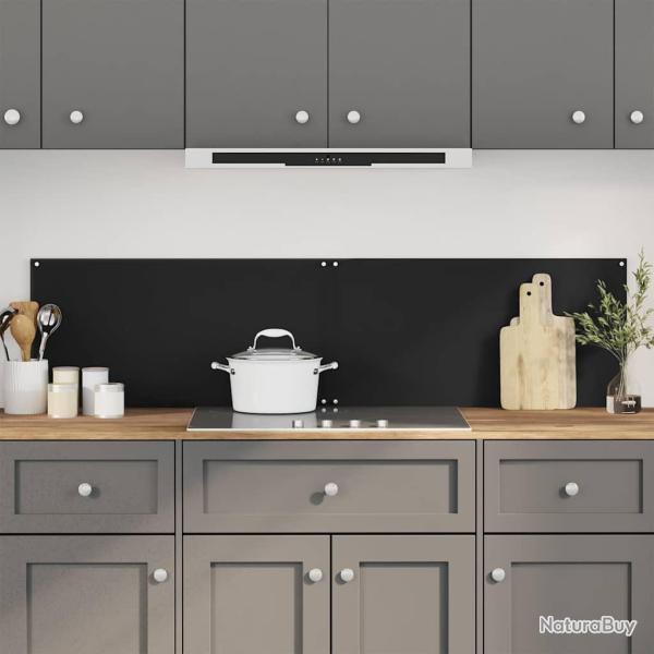 Dosserets de cuisine 2 pcs noir 80x50 cm verre tremp�