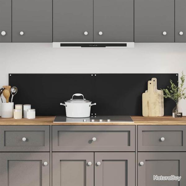 Dosserets de cuisine 2 pcs noir 80x60 cm verre tremp�