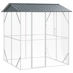 Cage pour oiseaux Anthracite 215 x 208 x 247 cm Acier galvanis&eacute;