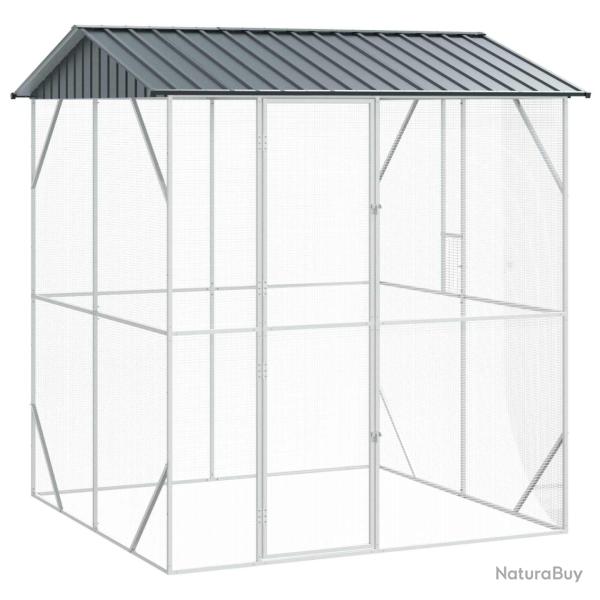 Cage pour oiseaux Anthracite 215 x 208 x 247 cm Acier galvanis�
