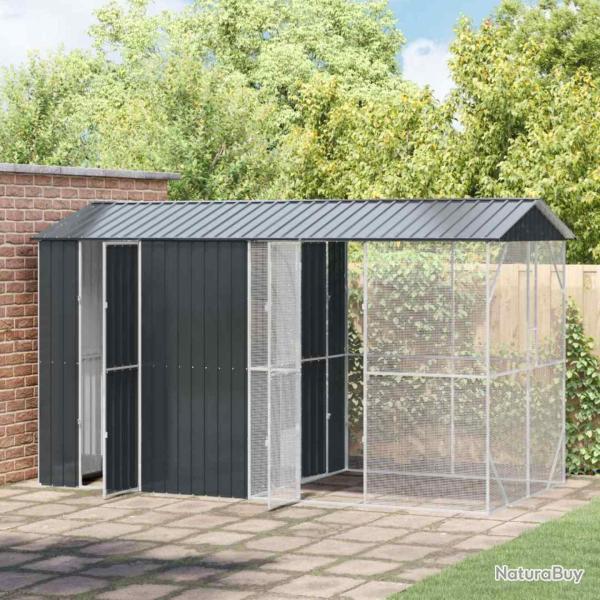 Cage pour oiseaux Anthracite 430 x 208 x 247 cm Acier galvanis�