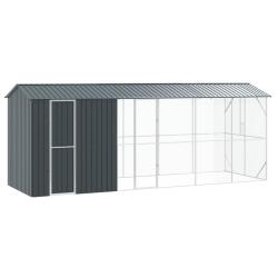 Cage pour oiseaux Anthracite 645 x 208 x 247 cm Acier galvanis&eacute;