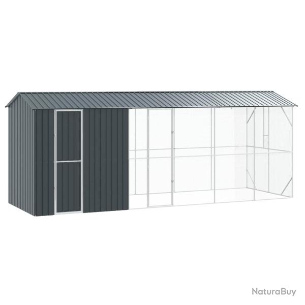 Cage pour oiseaux Anthracite 645 x 208 x 247 cm Acier galvanis�