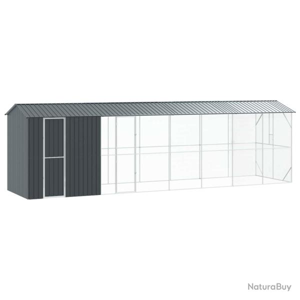 Cage pour oiseaux Anthracite 860 x 208 x 247 cm Acier galvanis�