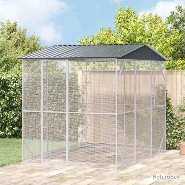 Cage pour oiseaux Anthracite 227 x 310 x 247 cm Acier galvanis�