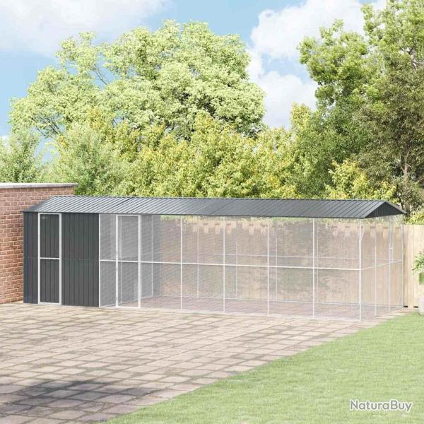 Cage pour oiseaux Anthracite 860 x 310 x 247 cm Acier galvanis�