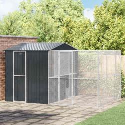 Cage pour oiseaux Anthracite 425 x 304 x 247 cm Acier galvanis&eacute;