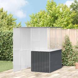 Cage pour oiseaux Anthracite 165 x 165 x 200 cm Acier galvanis&eacute;