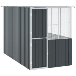 Cage pour oiseaux Anthracite 165 x 318 x 200 cm Acier galvanis&eacute;