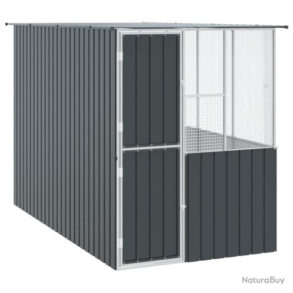 Cage pour oiseaux Anthracite 165 x 318 x 200 cm Acier galvanis�