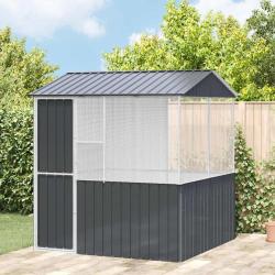 Cage pour oiseaux Anthracite 215 x 209 x 230 cm Acier galvanis&eacute;