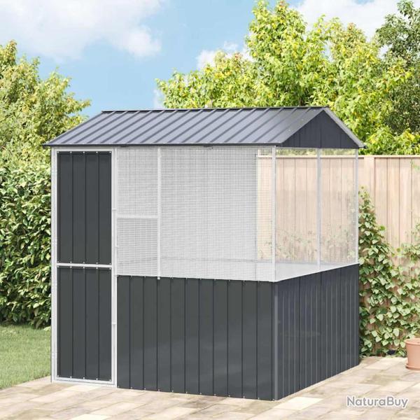 Cage pour oiseaux Anthracite 215 x 209 x 230 cm Acier galvanis�