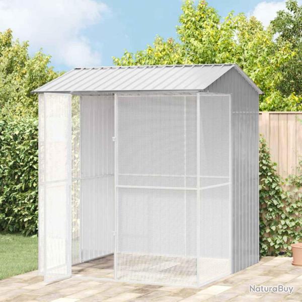 Cage pour oiseaux Gris 215 x 210 x 247 cm Acier galvanis�