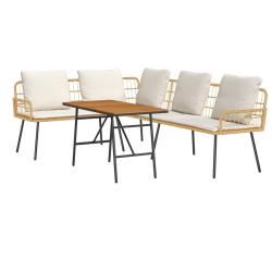 Ensemble de canap&eacute; de 2 pcs Beige polyrotin