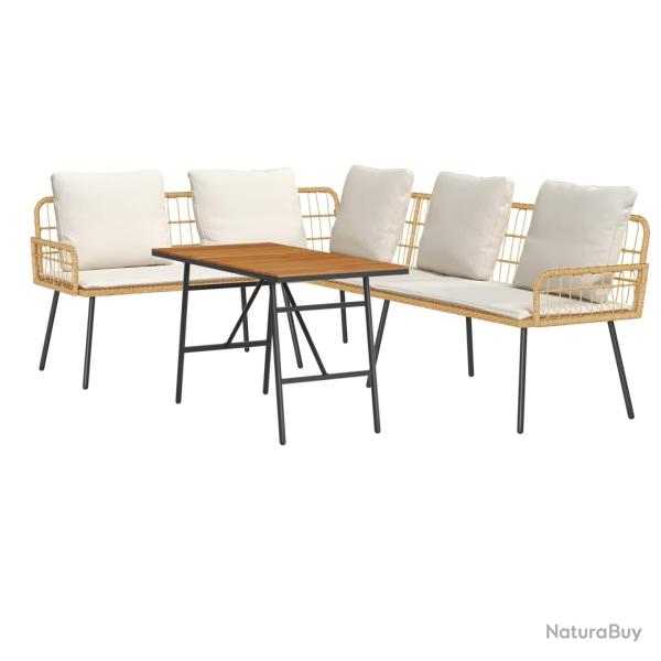 Ensemble de canap� de 2 pcs Beige polyrotin