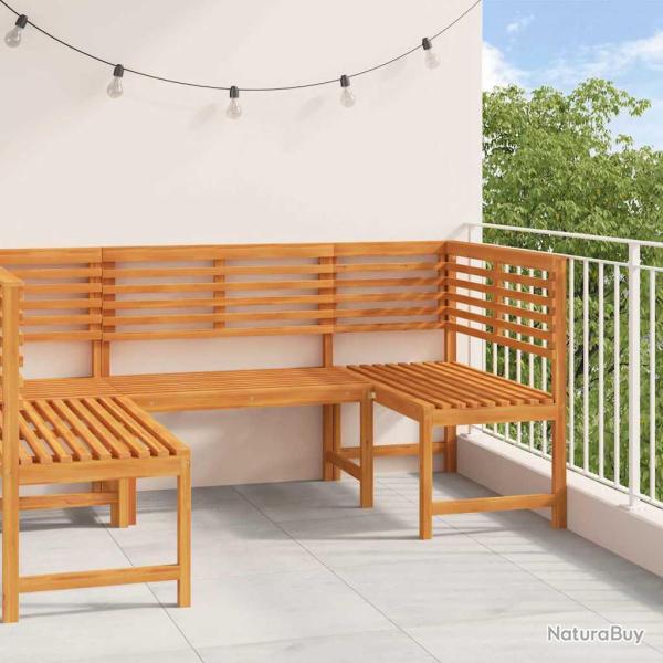 Ensemble de banc de 3 pcs Marron Bois d'Acacia Massif