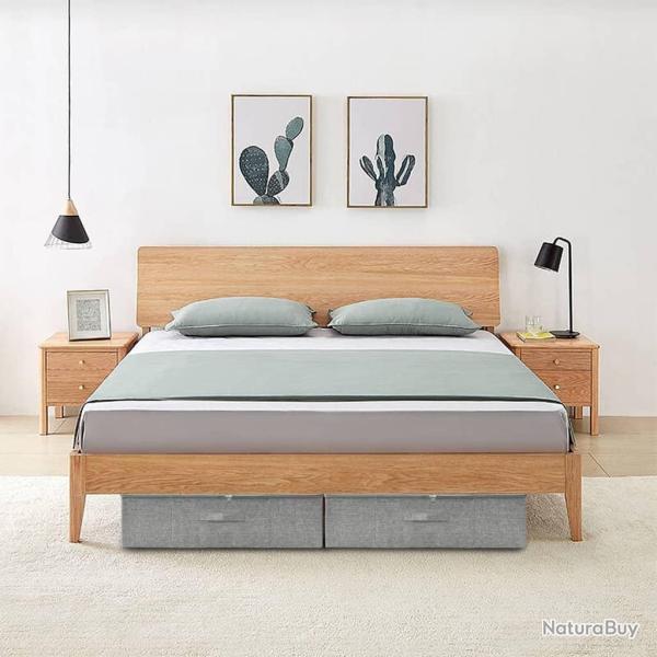 Bo�te de rangement Tissu 70x40x18 cm Gris