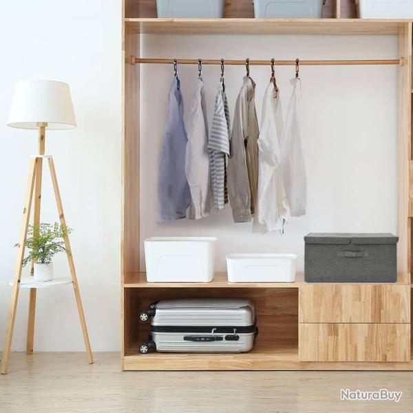 Bo�tes de rangement Tissu intiss� 2 compartiments Anthracite