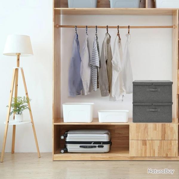 Bo�tes de rangement Tissu intiss� Anthracite