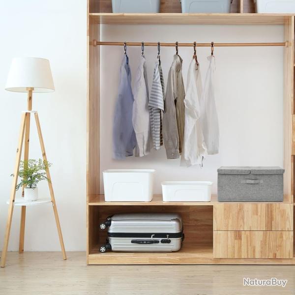 Bo�tes de rangement Tissu intiss� Gris