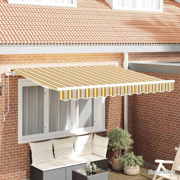 Auvent R�tractable Jaune et Gris 250 x 200 cm tissu