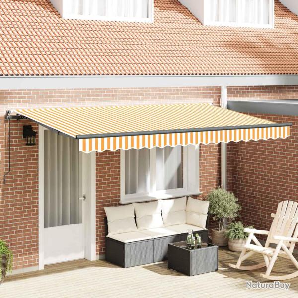 Auvent R�tractable Jaune 350 x 200 cm tissu