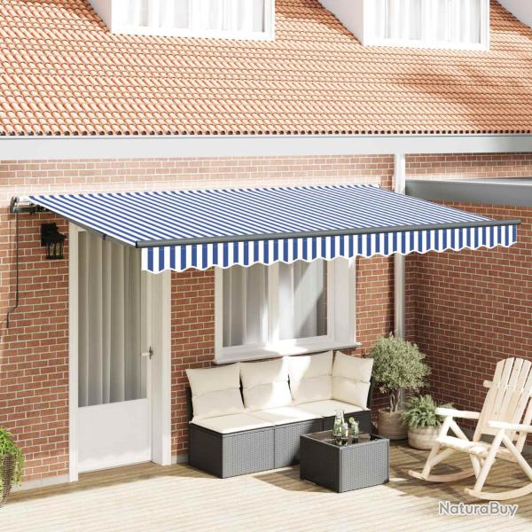 Auvent R�tractable Bleu 400 x 200 cm tissu