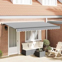 Auvent R&eacute;tractable Anthracite 400 x 200 cm tissu