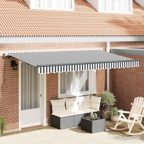 Auvent R�tractable Anthracite 400 x 200 cm tissu