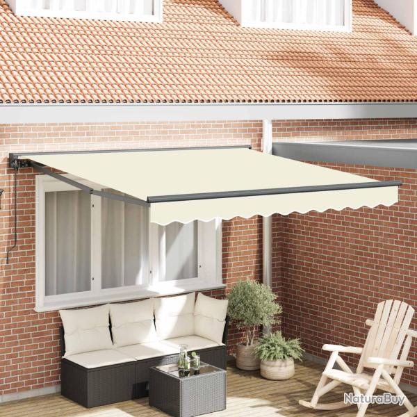Cadre d'auvent Cr�me 300 x 250 cm Polyester avec rev�tement PU