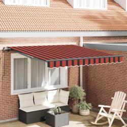 Auvent r&eacute;tractable orange et marron 300 x 250 cm
