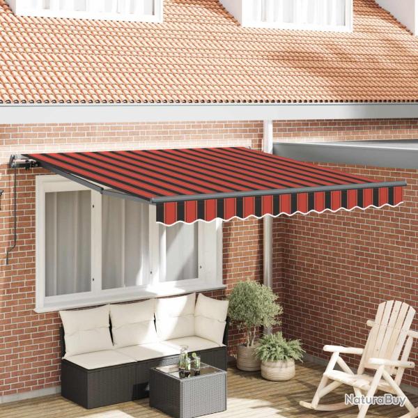 Auvent r�tractable orange et marron 300 x 250 cm