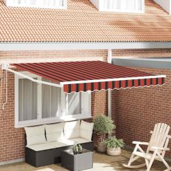 Auvent Orange et marron 300 x 250 cm Polyester et m&eacute;tal