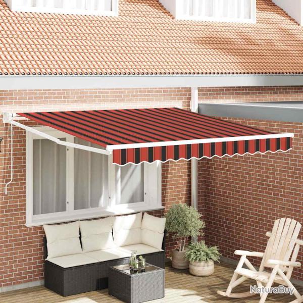 Auvent Orange et marron 300 x 250 cm Polyester et m�tal