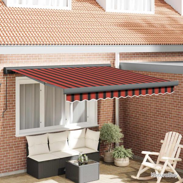 Auvent r�tractable Rouge et Noir 300 x 250 cm