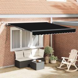 Tissu de auvent Noir 300 x 250 cm Polyester