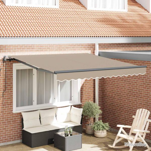Auvent R�tractable Beige 300 x 250 cm Tissu et Aluminium