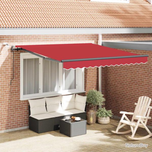 Auvent r�tractable Rouge 300 x 250 cm Polyester