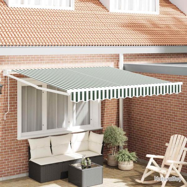 Auvent Vert et blanc 300 x 250 x 165 cm Polyester et m�tal