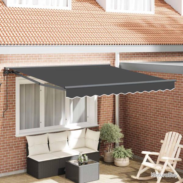 Auvent �lectrique en polyester 100 %, anthracite, pour la terrasse, 3,5 � 2,5 m
