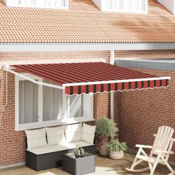 Auvent r&eacute;tractable Orange et marron 350 x 250 x 165 cm