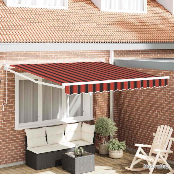 Auvent r�tractable Orange et marron 350 x 250 x 165 cm