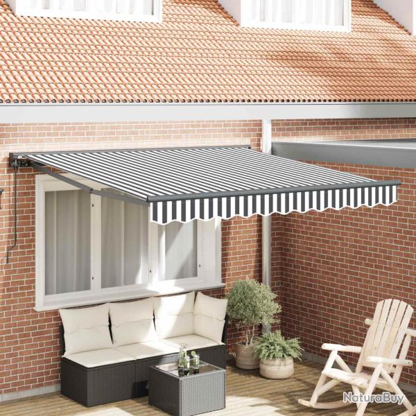 Cadre d'auvent Anthracite et blanc 350 x 250 cm