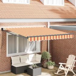 Auvent r&eacute;tractable Jaune et Orange 350 x 250 x 165 cm