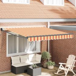 Auvent Jaune et Orange 350 x 250 x 165 cm Polyester et m&eacute;tal