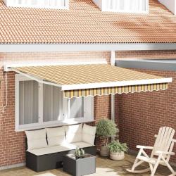 Auvent r&eacute;tractable Multicolore 350 x 250 cm Tissu et M&eacute;tal