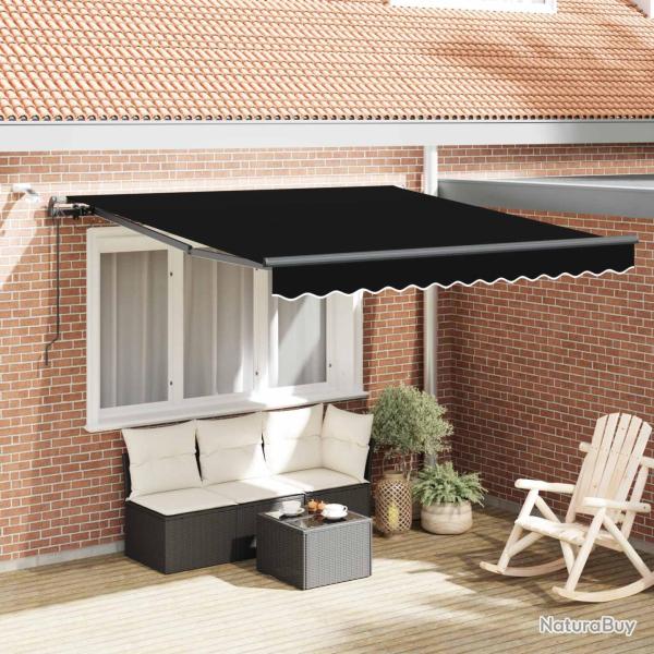 Auvent r�tractable Noir 350 x 250 cm Polyester