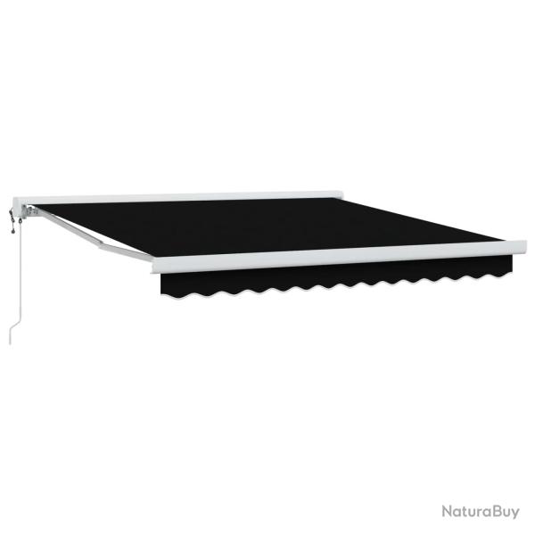 Auvent r�tractable Noir 350 x 250 cm Tissu et M�tal