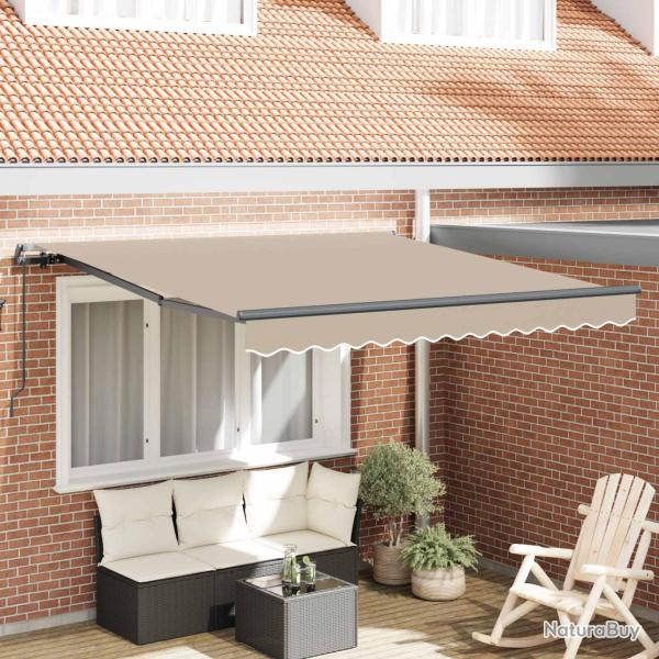 Auvent r�tractable Beige 350 x 250 cm Polyester et Aluminium